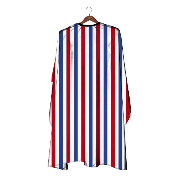 [M104] KUATEK CAPA CON RAYAS VERTICALES ROJA, BLANCA Y AZUL