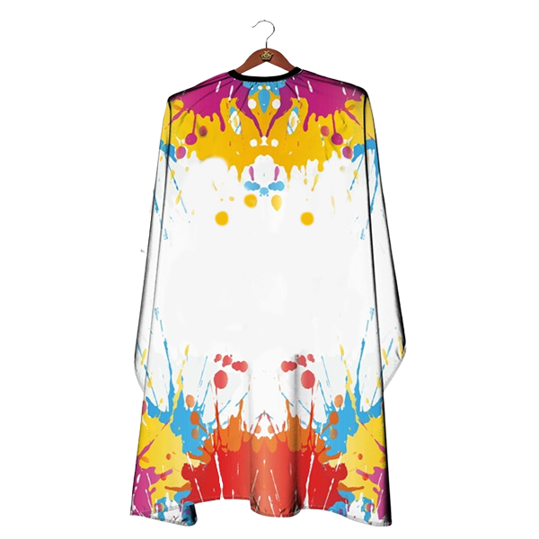 [B108] KUATEK CAPA PSICODÉLICA  BLANCA CON PARCHES ROSA, AMARILLA, AZUL, ROJA Y NARANJA