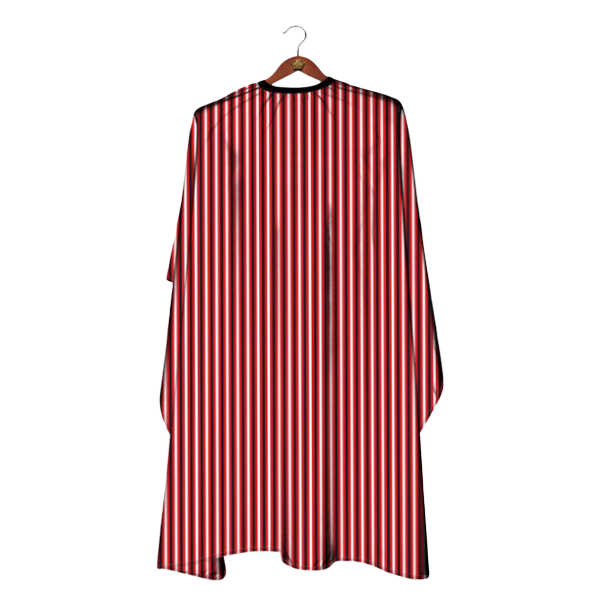 [E117] KUATEK CAPA  ROJA CON RAYAS VERTICALES BLANCA,ROJA Y NEGRA