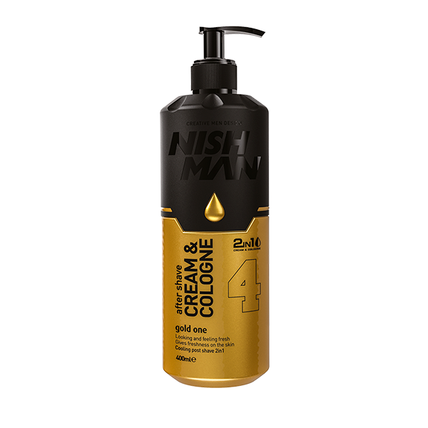 NISHMAN AFTER SHAVE CREMA y COLONIA GOLD ONE 04 400 ml