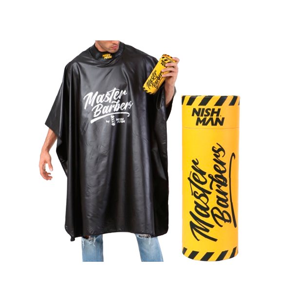 NISHMAN CAPA NEGRA BARBER ONE NEOPRENO 