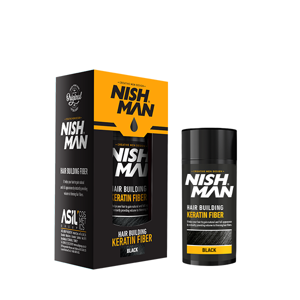 NISHMAN FIBRA CAPILAR CON KERATINA NEGRA 21 gr