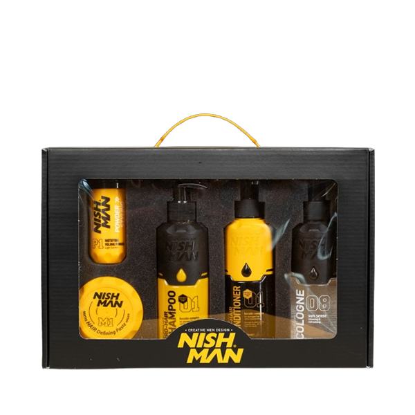NISHMAN SET AMARILLO CAJA REGALO