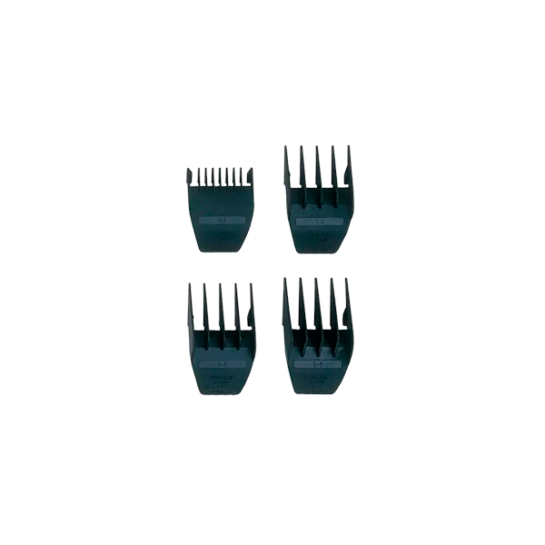 WAHL JUEGO DE 4 PEINES  COMPATIBLE CON WHAL BERET 1-4:3/6/10 UND 13 mm